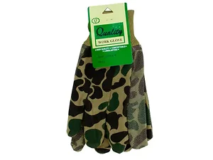 MR124 | Bulk Buys Durable Camouflage Jersey Gloves for