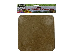 Garden Depot Large Square Cork Plant Coasters - Set of 2