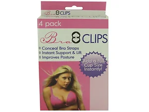 Bulk Buys Versatile Bra Strap Clips with Styling Tape