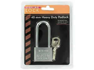 OB368 | Sterling 40mm Heavy Duty Steel Padlock with Keys