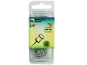 MT624 | Bulk Buys Transparent Push Pins - Pack of 20 for