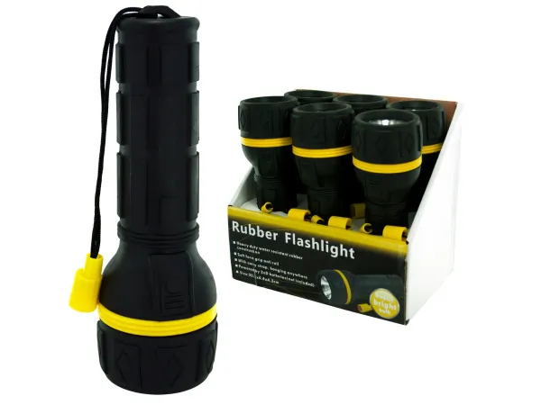 Bulk OB959 Rubber Flashlight Countertop Display