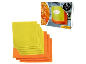 OC146 | Bulk Buys Tough Clean Multi-Purpose Wipe Cloths - 8