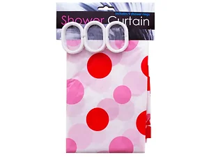 OC194 | Bulk Buys Waterproof Shower Curtain with Hook Set