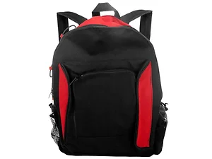 Bulk Buys Versatile Black and Red Canvas Hiking Backpack