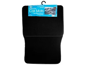 Sterling Universal Non-Slip Black Carpet Mat Set for Cars
