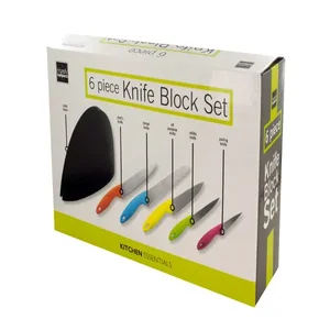 OC629 | Bulk Buys Colorful 6-Piece Kitchen Knife Set with