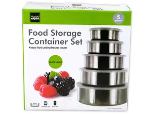 OC692 | Bulk Buys Space-Saving Nesting Metal Food Storage
