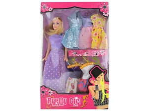 OC748 | Bulk Buys Fashionista Doll with 5 Stylish Dresses