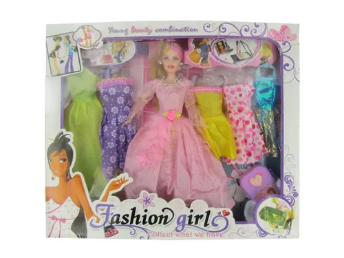 OC767 | Bulk Buys Elegant Fashion Doll Set with 6 Dresses