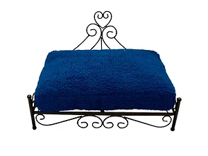 Bulk Buys Cozy Raised Heart Pet Bed in Blue Color