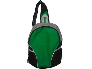 Bulk Buys Compact Black and Green Sling Backpack with Mesh