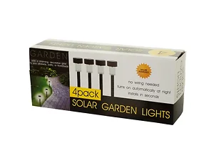 OC838 | Bulk Buys 4-Piece Solar Powered Garden Lights Set