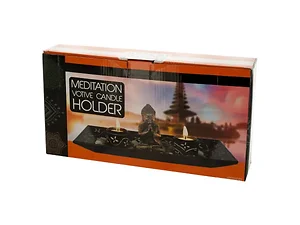 OC848 | Bulk Buys Elegant Buddha Candle Holders with River