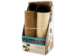 Bulk OD365 Multi-textured Cat Scratch Post With Dangling Toy