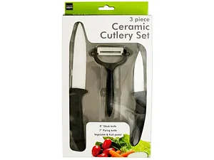 OD888 | Bulk Buys Ceramic Knife Set with Ergonomic
