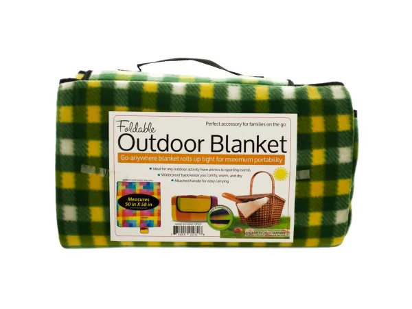 Bulk OF013 Soft Fleece Foldable Outdoor Blanket