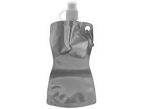 Bulk Buys Compact Reusable Water Pouch with Clip - Silver