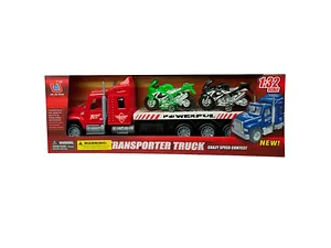 Bulk Buys Friction-Powered Semi-Truck and Motorcycle Playset