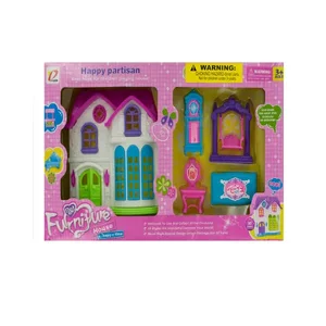 OF408 | Bulk Buys Colorful Little House Doll Playset for