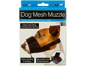 Bulk Buys Adjustable Breathable Nylon Mesh Dog Muzzle -