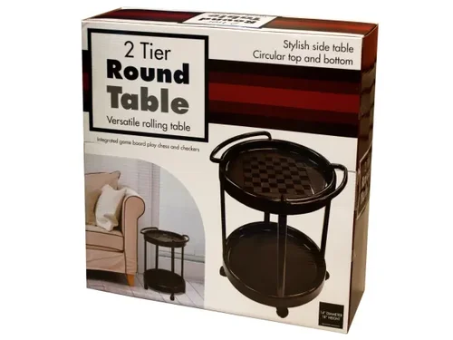 OL027 | Bulk Buys Stylish 2 Tier Rolling Side Table with