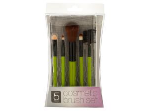 Bulk OL097 Cosmetic Brush Set With Mesh Zipper Case