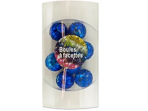 OL306 | Bulk Buys Set of 8 Mini Blue Mirror Decoration Balls