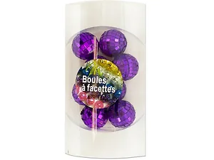 OL307 | Bulk Buys 8-Piece Mini Purple Mirror Ball Set for