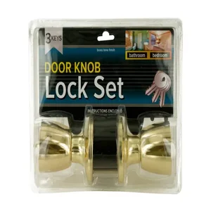 Bulk Buys Premium Locking Door Knob Set with Dual Key System