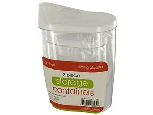 OL430 | Bulk Buys 3-Piece Plastic Storage Containers with