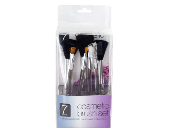 Bulk OL502 Clear Cosmetic Brush Set In Organizer