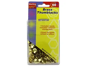 Sterling Durable Brass Thumbtacks for Home and Office Use