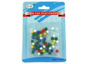 OP449 | Bulk Buys Assorted Color Small Round Push Pins for