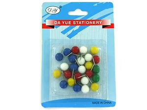 OP450 | Bulk Buys Vibrant Large Round Push Pins for