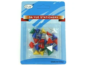 OP451 | Bulk Buys Colorful Triangle Push Pins for Bulletin