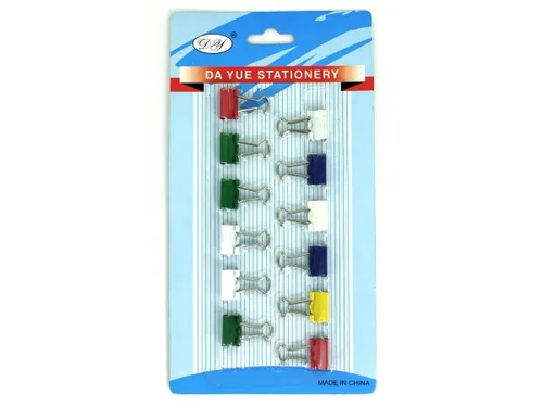 OP469 | Bulk Buys Colorful Small Binder Clips - Pack of 12