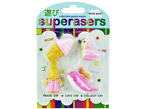 OP514 | Bulk Buys Think Pink Erasers - Fun and Functional
