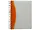 OP604 | Bulk Buys 7-Inch Orange and Clear Lined Notebook