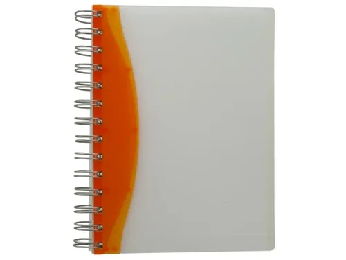 OP604 | Bulk Buys 7-Inch Orange and Clear Lined Notebook