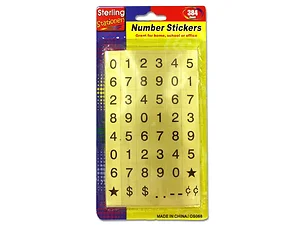 Sterling Multi-Purpose Number Sticker Sheets - 384 Count