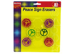 Sterling OS014 Peace Sign Erasers