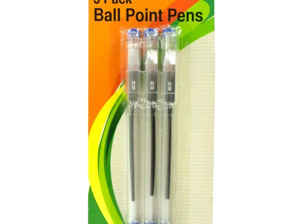 Bulk OR417 Blue Ball Point Stick Pens Set