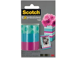 OP798 | Bulk Buys Scotch Decorative Tape Set - Aqua Dots &