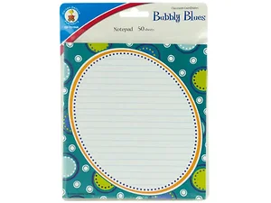 OP830 | Bulk Buys Bubbly Blues Square Notepad with Colorful