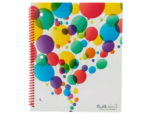 OP855 | Bulk Buys Colorful Balloons Spiral Notebook for