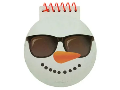 OP874 | Bulk Buys Festive Snowman Spiral Notebook for