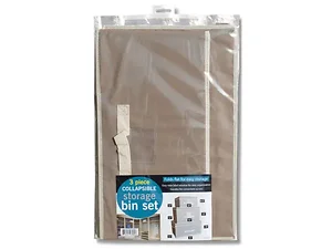 OS311 | Bulk Buys 3-Piece Collapsible Storage Bin Set with