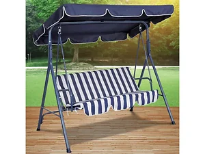 OS333 | Bulk Buys Blue Striped Canopy Swing Chair