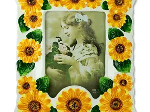 OS426 | Bulk Buys Charming Sunflower Ceramic Photo Frame